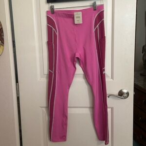 Fabletics pink high waisted exercise pants. New!